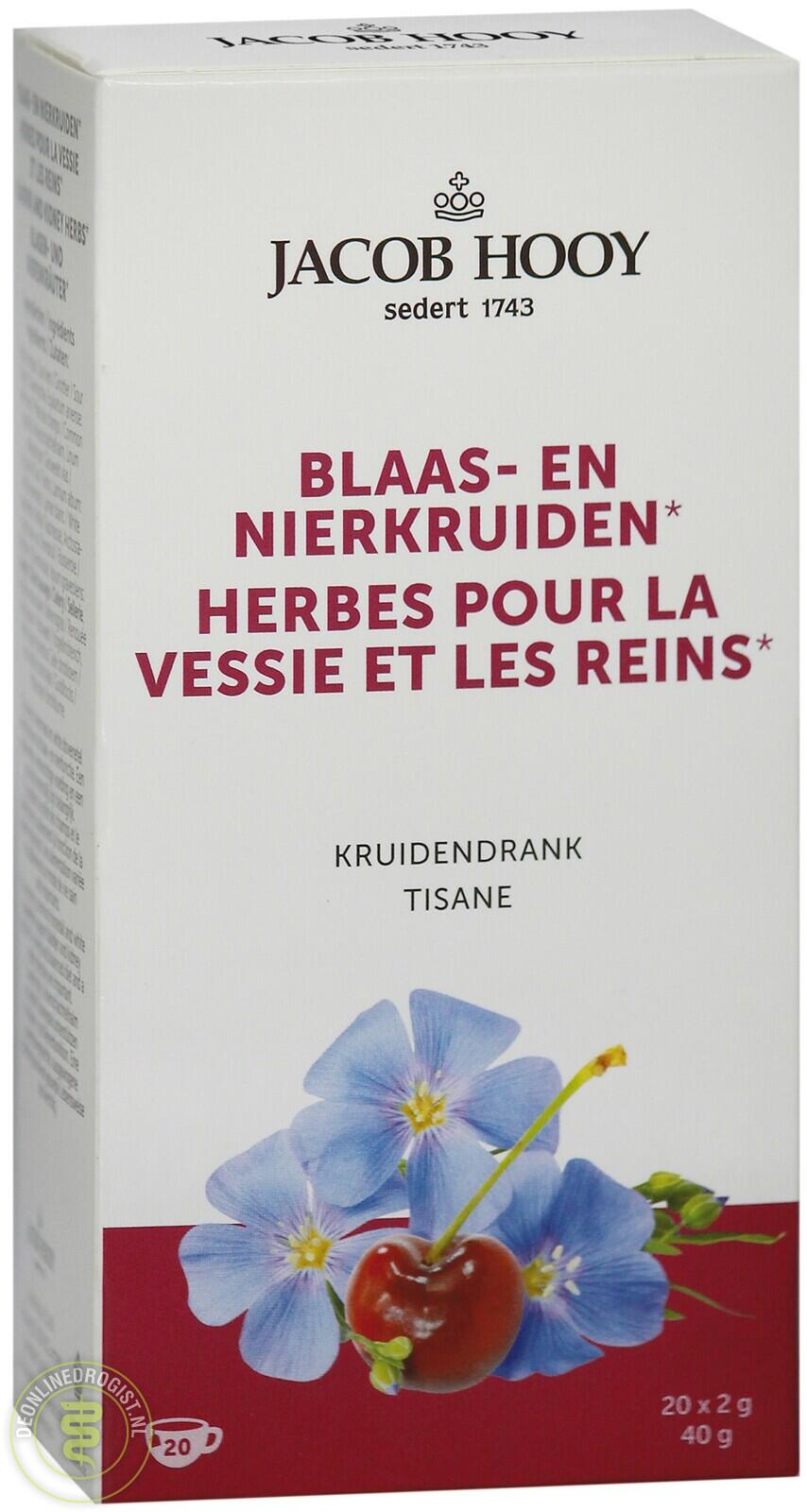 jacob hooy blaas en nier thee zakjes 20st jacob hooy blaas en nier thee zakjes 20st